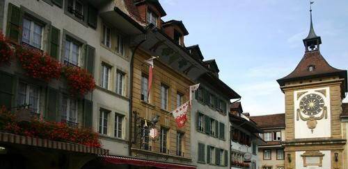 Switzerland Fribourg Grand Street Grand Street Switzerland - Fribourg - Switzerland