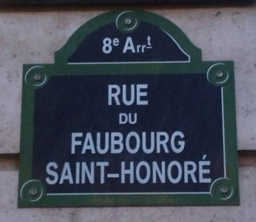 France Paris Rue du Faubourg Saint-Honore Rue du Faubourg Saint-Honore France - Paris - France