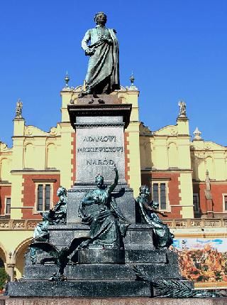 Poland Krakow  Adam Mickiewicz Statue Adam Mickiewicz Statue Poland - Krakow  - Poland