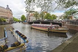 Netherlands Amsterdam Canal Binnen Amstel Canal Binnen Amstel Netherlands - Amsterdam - Netherlands