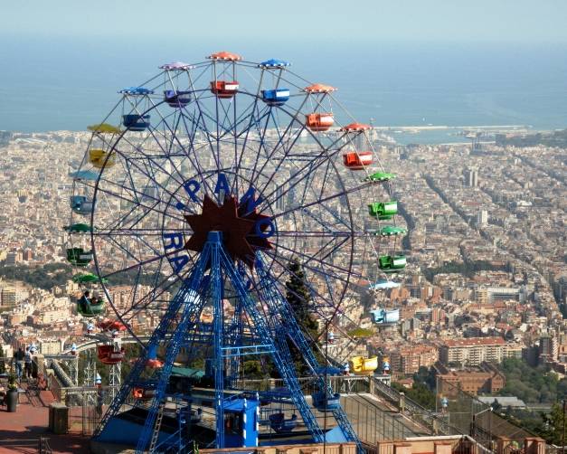 Spain  Tibidabo Amusement Park Tibidabo Amusement Park Catalonia -  - Spain