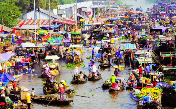 Vietnam Delta del Mekong Cai Rang Floating Market Cai Rang Floating Market Mekong River Delta - Delta del Mekong - Vietnam