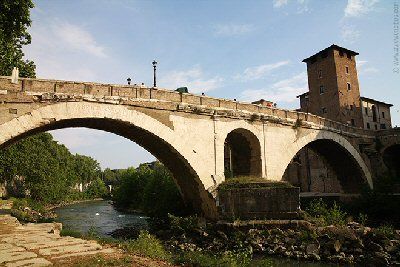 Italy Rome Fabricio Bridge Fabricio Bridge Roma - Rome - Italy