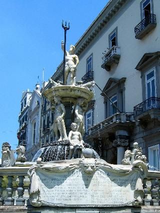 Italy Napoli Neptune Fountain Neptune Fountain Campania - Napoli - Italy