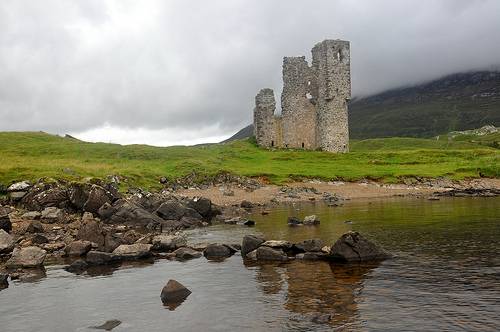 United Kingdom Lochinver Ardvreck Castle Ruins Ardvreck Castle Ruins Scotland - Lochinver - United Kingdom