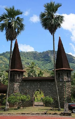 French Polynesia Taiohae Notre Dame Cathedral Notre Dame Cathedral Marquises - Taiohae - French Polynesia