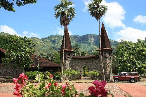 French Polynesia Taiohae Notre Dame Cathedral Notre Dame Cathedral Marquises - Taiohae - French Polynesia