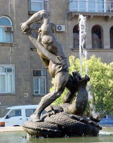 Azerbaijan Baku  Bahram Gur Statue Bahram Gur Statue Baku - Baku  - Azerbaijan