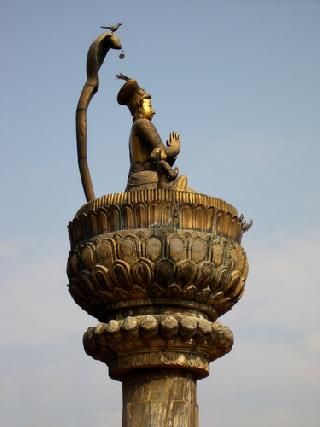 Nepal Patan King Yoganadendra Malla Statue King Yoganadendra Malla Statue Patan - Patan - Nepal