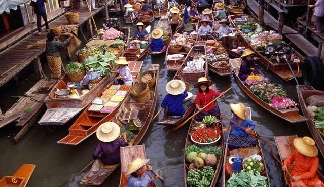 Thailand Bangkok Floating Market Floating Market Thailand - Bangkok - Thailand
