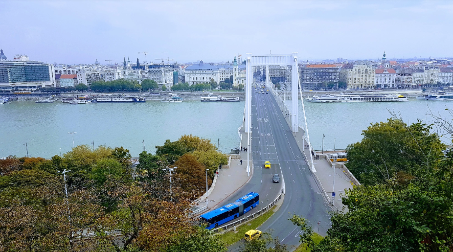 Hungary Budapest Isabel - Erzsebet Hid Bridge Isabel - Erzsebet Hid Bridge Central Hungary - Budapest - Hungary