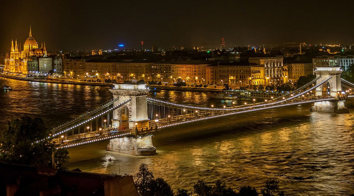 Hungary Budapest Chain Bridge Chain Bridge Central Hungary - Budapest - Hungary