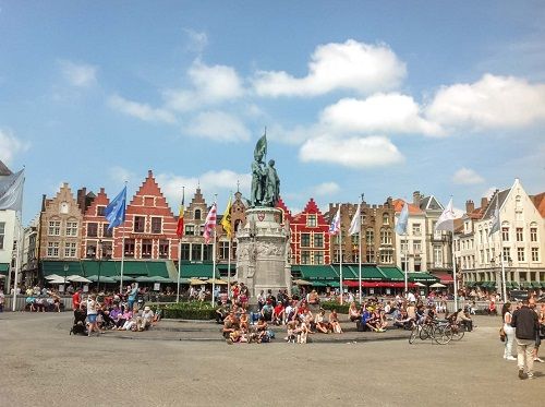 Belgium Bruges markt plaza markt plaza Bruges - Bruges - Belgium