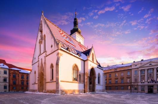 Croatia Zagreb Church of St. Mark Church of St. Mark Church of St. Mark - Zagreb - Croatia