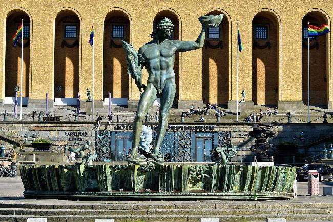 Sweden Gothenburg Poseidon statue Poseidon statue Gothenburg - Gothenburg - Sweden