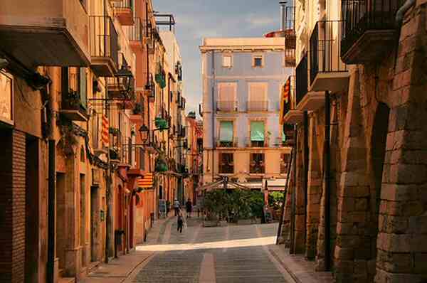 Spain Tarragona Merceria Street Merceria Street Merceria Street - Tarragona - Spain