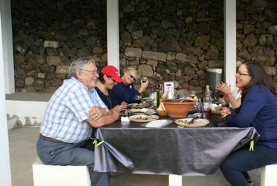 Outdoor Lunch with traditional foods Outdoor Lunch with traditional foods