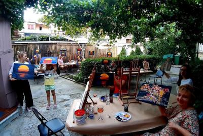 Painting Experience while Drinking Wine in Bucharest