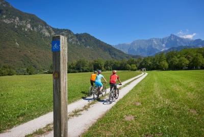 Family Cycling in Soča Valley