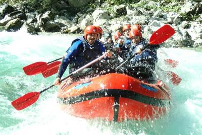 RAFTING on Soca River, Bovec, Slovenia RAFTING on Soca River, Bovec, Slovenia