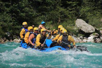 Rafting on beautiful Soča river