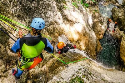 Beginner Canyoning Tour in the Sušec Canyon - Bovec Slovenia Beginner Canyoning Tour in the Sušec Canyon - Bovec Slovenia