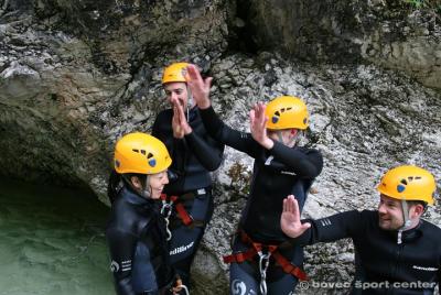 Canyoning in the Susec Canyon of the Soca valley Canyoning in the Susec Canyon of the Soca valley