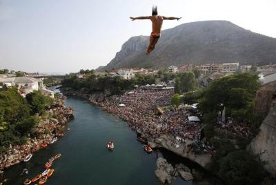 Mostar Old Bridge Traditional Diving Performance Mostar Old Bridge Traditional Diving Performance