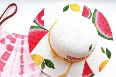 Athens Painting Workshop: Paint Your Own Straw Summer Hat Athens Painting Workshop: Paint Your Own Straw Summer Hat