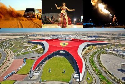 Dubai Desert Safari, Live Shows and BBQ Dinner & Ferrari World Ab