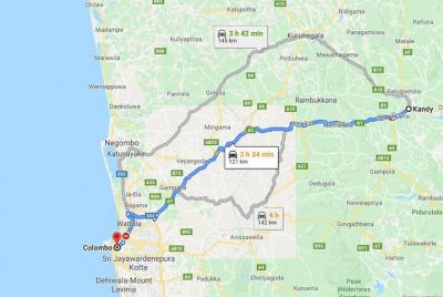 Kandy City to Colombo City Private Transfer