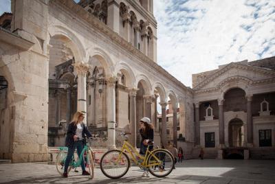 Cycling through the Old city of Split