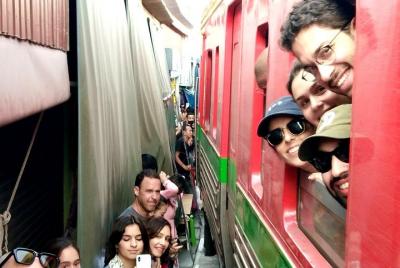 Floating and Railway Market, Coconut Farm and Salt Field Tour in 