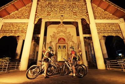 Cycling through Chiang Mai at Sunset Cycling through Chiang Mai at Sunset