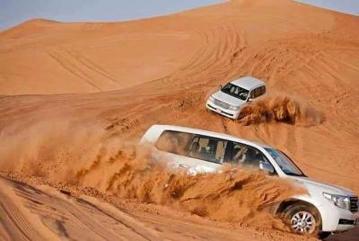 Half Day Desert Safari With Bbq Dinner Camel Ride sand Board 4x4  Half Day Desert Safari With Bbq Dinner Camel Ride sand Board 4x4