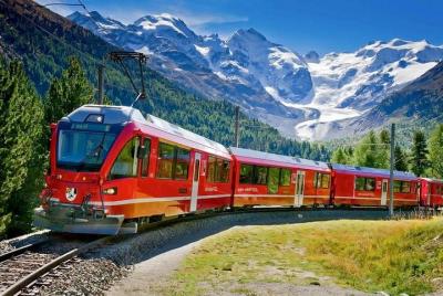 Bernina express and St Moritz 1 day private tour