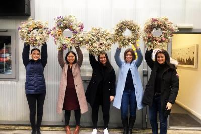 Mothers Day Dried Flower Spring Wreath making workshop