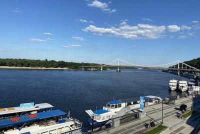 Dnipro River Panoramic Boat Cruise and Podil Walking Tour