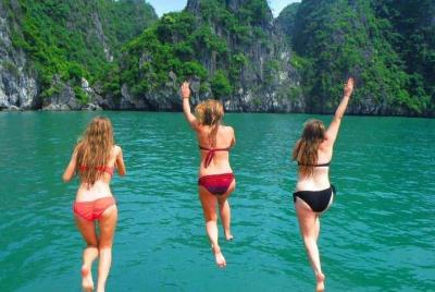 1 Day Boat Tour: HaLong Bay, Lan Ha Bay, Natural Beach and Full M 1 Day Boat Tour: HaLong Bay, Lan Ha Bay, Natural Beach and Full M