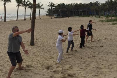Chen Tai Chi, morning practice on the beach Chen Tai Chi, morning practice on the beach