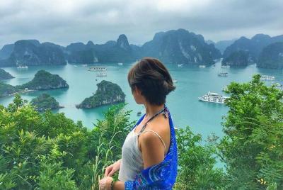 HaLong Bay Full Day Cruise With Express Bus,Amazing Cave,Titop Island with Guide HaLong Bay Full Day Cruise With Express Bus,Amazing Cave,Titop Island with Guide