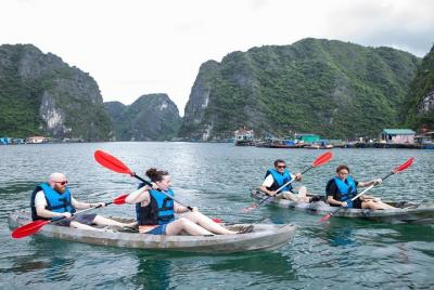 Luxury Day Cruise Halong Bay and Lan Ha Bay: All Inclusive & Full Activities Luxury Day Cruise Halong Bay and Lan Ha Bay: All Inclusive & Full Activities