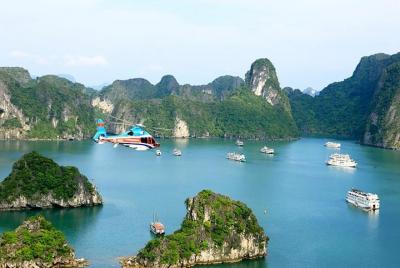Halong Bay Scenic Flight by Helicopter Halong Bay Scenic Flight by Helicopter