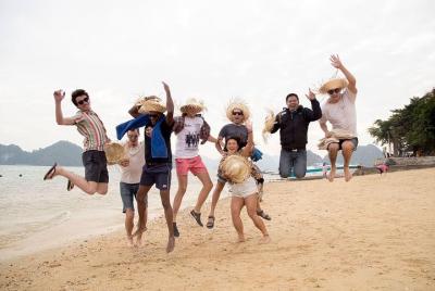 Halong Bay Full Day Trip: Visit Surprise cave, Titop island, kayaking & swimming Halong Bay Full Day Trip: Visit Surprise cave, Titop island, kayaking & swimming