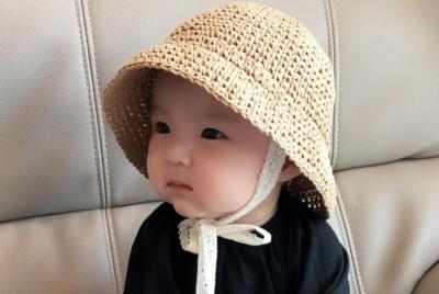 Baby Sun Hat, Toddler Straw Sun Hat with Wide Brim Sun Protection & Travel Beach Baby Sun Hat, Toddler Straw Sun Hat with Wide Brim Sun Protection & Travel Beach