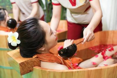 Relaxing Herbal Tub Soaking, Sauna & Massage in Hanoi Relaxing Herbal Tub Soaking, Sauna & Massage in Hanoi