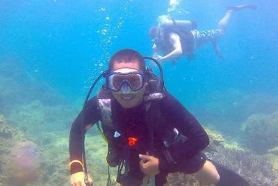 Diving or Snorkeling at Cham Island with Cruise Boat Diving or Snorkeling at Cham Island with Cruise Boat