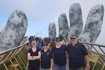 GOLDEN BRIDGE, BA NA HILL, via CABLE CAR from HOTELS in HUE city (Private Tour)