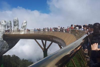 Golden bridge and Dragon bridge tour in Da Nang from Chan May port with a guide