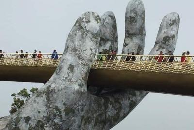 Shore Excursion Small Group to Visit Golden Bridge,Dragon Bridge,Marble Mountain